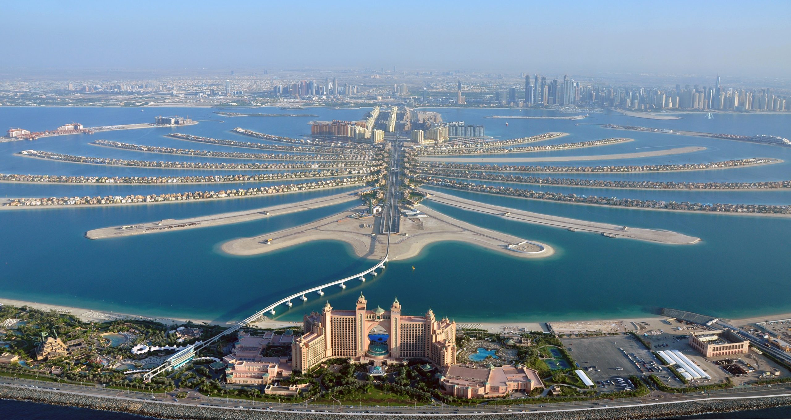 File photo of an aerial view of Atlantis hotel seen with The Palm Jumeirah in Dubai